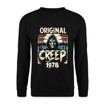 Vintage Creep depuis 1978 - anniversaire d’horreur rétro - Sweat-shirt Unisexe - noir - Devant - Alina (178cm) & Michal (187cm)