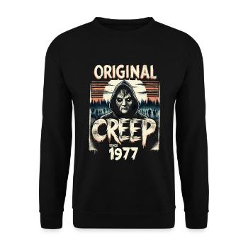 Vintage Creep depuis 1977 - anniversaire d’horreur rétro - Sweat-shirt Unisexe - noir - Devant - Alina (178cm) & Michal (187cm)