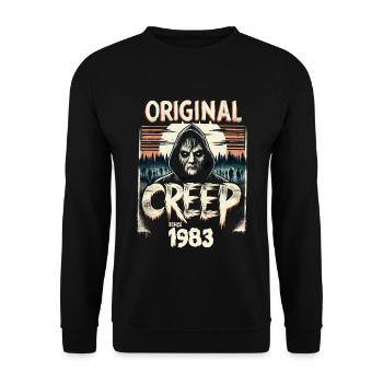 Vintage Creep depuis 1983 - anniversaire d’horreur rétro - Sweat-shirt Unisexe - noir - Devant - Alina (178cm) & Michal (187cm)