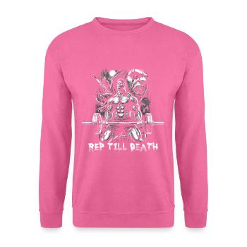 Rep Till Death 80s Slasher Bodybuilding - Unisex Pullover - Pink - Vorne