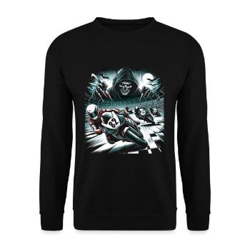 Slasher's Speedway : course d'horreur à indice d'octane élevé - Sweat-shirt Unisexe - noir - Devant - Alina (178cm) & Michal (187cm)