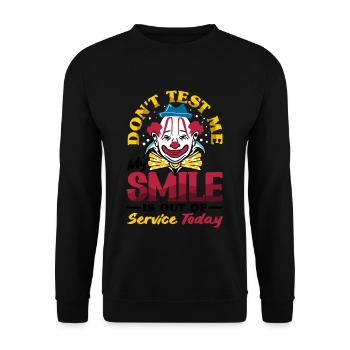 Sourire hors service décontracté - Sweat-shirt Unisexe - noir - Devant - Alina (178cm) & Michal (187cm)