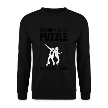 Celebrating Tough Puzzle Victories - Unisex Sweatshirt - black - Front - Alina (178cm) & Michal (187cm)
