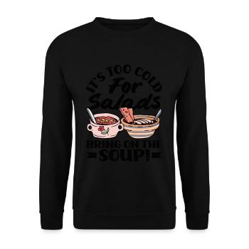 Apportez la soupe douillette - Sweat-shirt Unisexe - noir - Devant - Alina (178cm) & Michal (187cm)