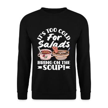 Bring on the Soup Cozy - Unisex Sweatshirt - black - Front - Alina (178cm) & Michal (187cm)