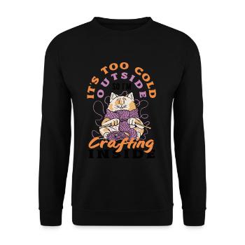 Indoor Creativity - Unisex Pullover - Schwarz - Vorne - Alina (178cm) & Michal (187cm)