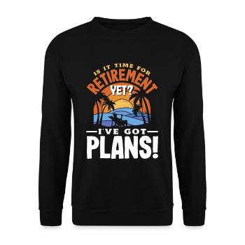 I've Got Plans Enthusiast - Unisex Pullover - Schwarz - Vorne - Alina (178cm) & Michal (187cm)