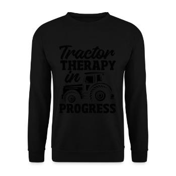 Tracteur thérapeutique en cours - Sweat-shirt Unisexe - noir - Devant - Alina (178cm) & Michal (187cm)