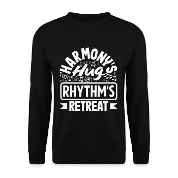 Emotional Zen Escape Relaxation Focus Music Lover - Unisex Sweatshirt - black - Front - Alina (178cm) & Michal (187cm)