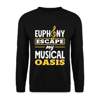 Emotional Zen Escape Relaxation Focus Music Lover - Unisex Sweatshirt - black - Front - Alina (178cm) & Michal (187cm)