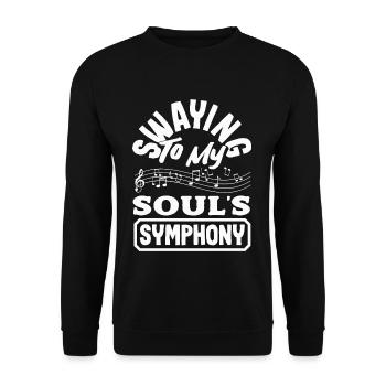 Emotional Zen Escape Relaxation Focus Music Lover - Unisex Sweatshirt - black - Front - Alina (178cm) & Michal (187cm)