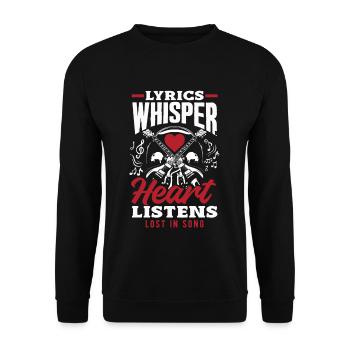 Emotional Zen Escape Relaxation Focus Music Lover - Unisex Sweatshirt - black - Front - Alina (178cm) & Michal (187cm)
