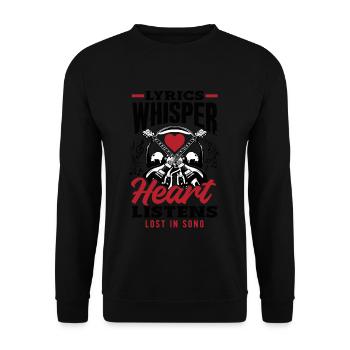 Emotional Zen Escape Relaxation Focus Music Lover - Unisex Sweatshirt - black - Front - Alina (178cm) & Michal (187cm)