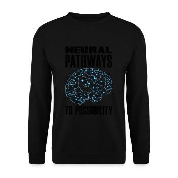 Unlock Your Brain's Potential Neuroplasticity - Unisex Pullover - Schwarz - Vorne - Alina (178cm) & Michal (187cm)
