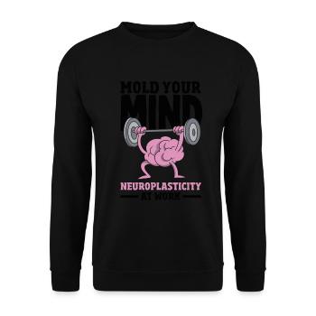 Unlock Your Brain's Potential Neuroplasticity - Unisex Pullover - Schwarz - Vorne - Alina (178cm) & Michal (187cm)