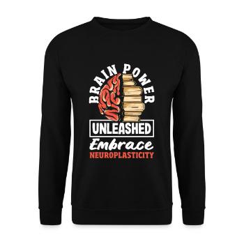 Unlock Your Brain's Potential Neuroplasticity - Unisex Pullover - Schwarz - Vorne - Alina (178cm) & Michal (187cm)