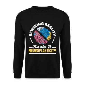 Unlock Your Brain's Potential Neuroplasticity - Unisex Pullover - Schwarz - Vorne - Alina (178cm) & Michal (187cm)