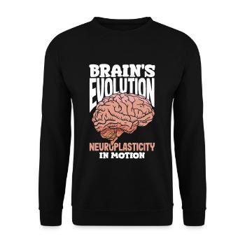 Unlock Your Brain's Potential Neuroplasticity - Unisex Pullover - Schwarz - Vorne - Alina (178cm) & Michal (187cm)
