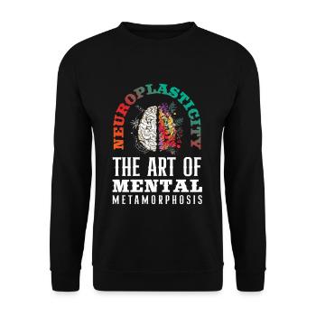Unlock Your Brain's Potential Neuroplasticity - Unisex Pullover - Schwarz - Vorne - Alina (178cm) & Michal (187cm)