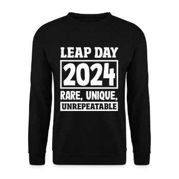 Leap Day 2024 Commemoration Rare Unique Event - Unisex Sweatshirt - black - Front - Alina (178cm) & Michal (187cm)