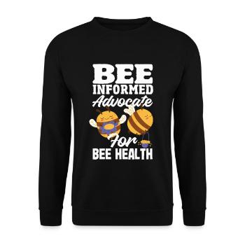 Beekeeper Heartbeat Honeycomb Love Pollination - Unisex Sweatshirt - black - Front - Alina (178cm) & Michal (187cm)