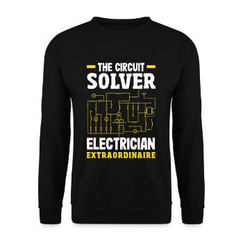 Circuit Wizards Expert Electrician Making - Unisex Pullover - Schwarz - Vorne - Alina (178cm) & Michal (187cm)