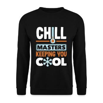 HVAC Expert Technician - Unisex Sweatshirt - black - Front - Alina (178cm) & Michal (187cm)
