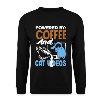 Barre de chocolat d’urgence Soulagement humoristique du stress - Sweat-shirt Unisexe - noir - Devant - Alina (178cm) & Michal (187cm)