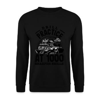 Adoptez l’appel Mission Military Time Adventure - Sweat-shirt Unisexe - noir - Devant - Alina (178cm) & Michal (187cm)