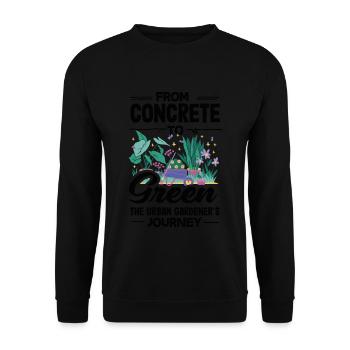 Talking to Plants is Essential Urban Gardener - Unisex Sweatshirt - black - Front - Alina (178cm) & Michal (187cm)