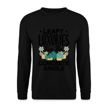 Talking to Plants is Essential Urban Gardener - Unisex Sweatshirt - black - Front - Alina (178cm) & Michal (187cm)