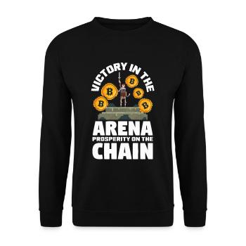 Cryptocurrency Rewards Gaming Blockchain Gamer - Unisex Pullover - Schwarz - Vorne - Alina (178cm) & Michal (187cm)