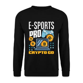 Cryptocurrency Rewards Gaming Blockchain Gamer - Unisex Sweatshirt - black - Front - Alina (178cm) & Michal (187cm)