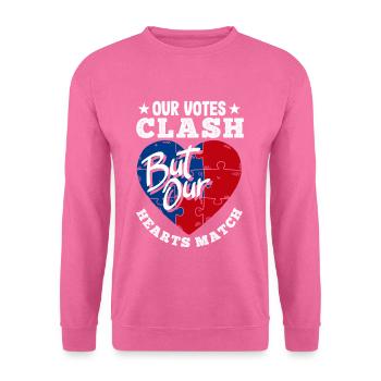 Unis dans l’amour Unité Patriotique Américain - Sweat-shirt Unisexe - rose - Devant