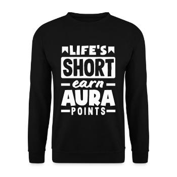 Vies courtes Gagnez des points d’aura Champion Daily Trendy - Sweat-shirt Unisexe - noir - Devant - Alina (178cm) & Michal (187cm)