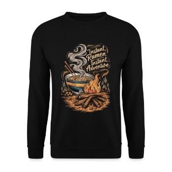 Camping Amateurs de Ramen - Sweat-shirt Unisexe - noir - Devant - Alina (178cm) & Michal (187cm)