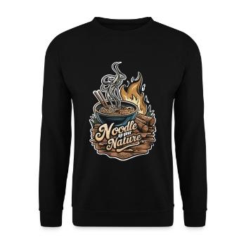 Camping Amateurs de Ramen - Sweat-shirt Unisexe - noir - Devant - Alina (178cm) & Michal (187cm)