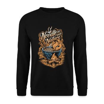 Camping Amateurs de Ramen - Sweat-shirt Unisexe - noir - Devant - Alina (178cm) & Michal (187cm)