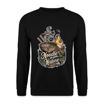 Camping Amateurs de Ramen - Sweat-shirt Unisexe - noir - Devant - Alina (178cm) & Michal (187cm)