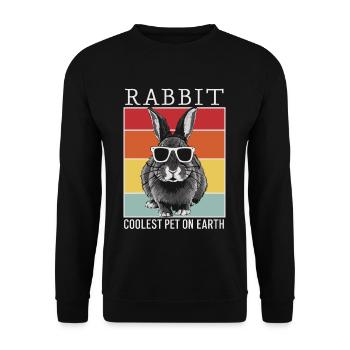 Fish Coolest Pet On Earth Retro Sunglasses Funny - Unisex Sweatshirt - black - Front - Alina (178cm) & Michal (187cm)