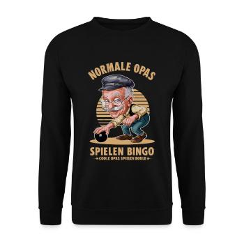 Les grands-pères cool jouent aux boules, à la pétanque, à la pétanque - Sweat-shirt Unisexe - noir - Devant - Alina (178cm) & Michal (187cm)