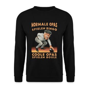Les grands-pères cool jouent aux boules, à la pétanque, à la pétanque - Sweat-shirt Unisexe - noir - Devant - Alina (178cm) & Michal (187cm)