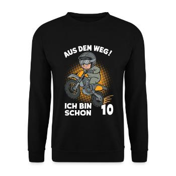 Dégagez! J’ai déjà 10 ans d’anniversaire - Sweat-shirt Unisexe - noir - Devant - Alina (178cm) & Michal (187cm)