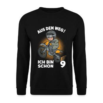 Dégagez! J’ai déjà 9 ans d’anniversaire - Sweat-shirt Unisexe - noir - Devant - Alina (178cm) & Michal (187cm)