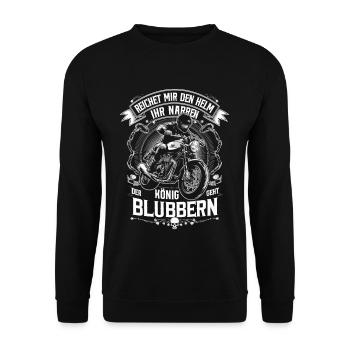 Reichet Mir Den Helm Biker Motorradfahrer - Unisex Pullover - Schwarz - Vorne - Alina (178cm) & Michal (187cm)