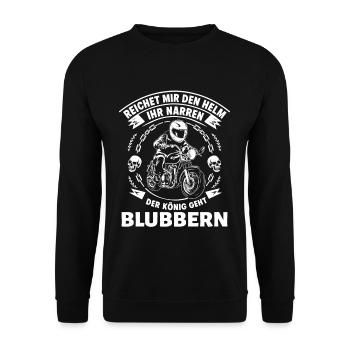 Reichet Mir Den Helm Biker Motorradfahrer - Unisex Pullover - Schwarz - Vorne - Alina (178cm) & Michal (187cm)
