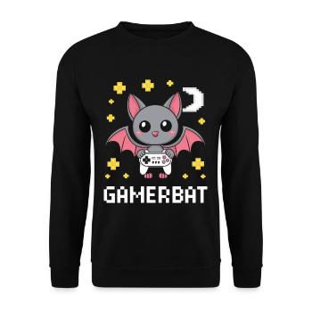 Mignon Gaming Bat Gamebat pour les amateurs de chauves-souris - Sweat-shirt Unisexe - noir - Devant - Alina (178cm) & Michal (187cm)