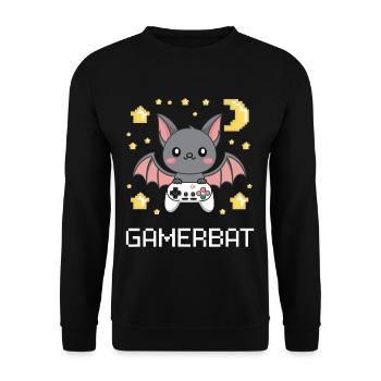 Mignon Gaming Bat Gamebat pour les amateurs de chauves-souris - Sweat-shirt Unisexe - noir - Devant - Alina (178cm) & Michal (187cm)