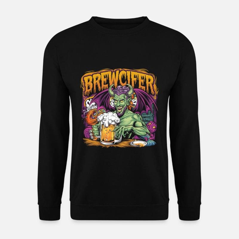Brewcifer Devil Beer Lover Halloween - Unisex Sweatshirt - black