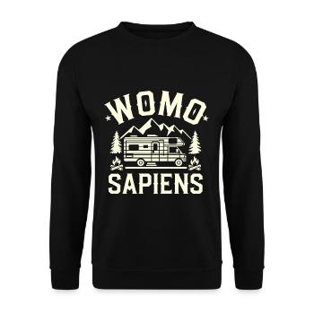 Womo Sapiens - Unisex Pullover - Schwarz - Vorne - Alina (178cm) & Michal (187cm)